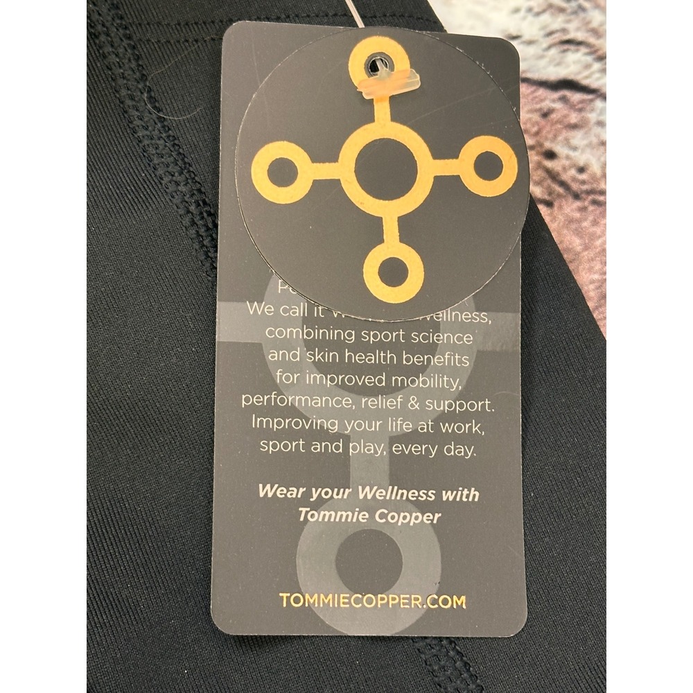 Tommie Copper Women Adj 2Pockets Capris 19" Black Compression Leggings - Picture 4 of 16